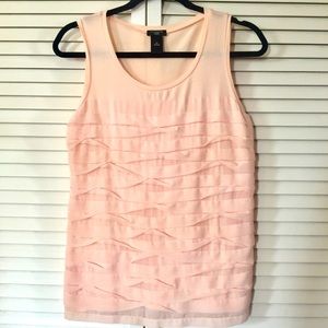 Ann Taylor petite women’s sleeveless peach shirt